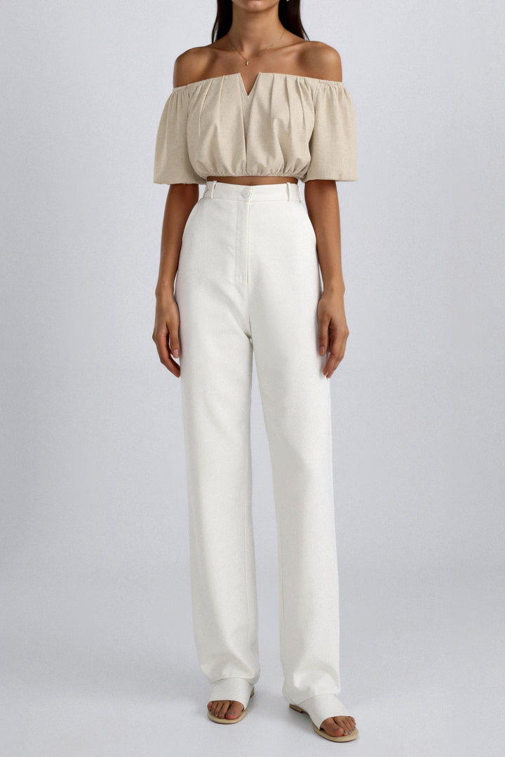 Old Money Elegant Loose Solid Pleated Notch Neck T-shirt