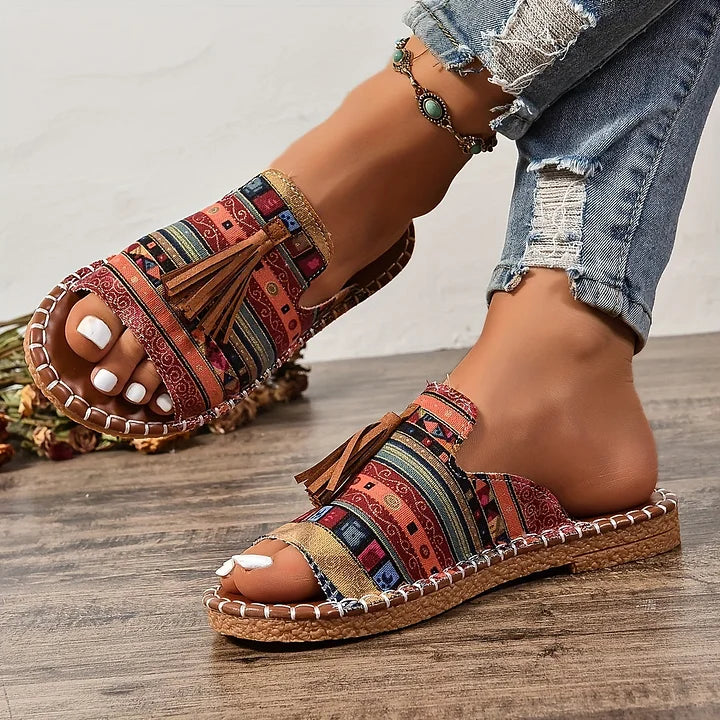 MILA – VINTAGE TASSEL BOHO SANDALS