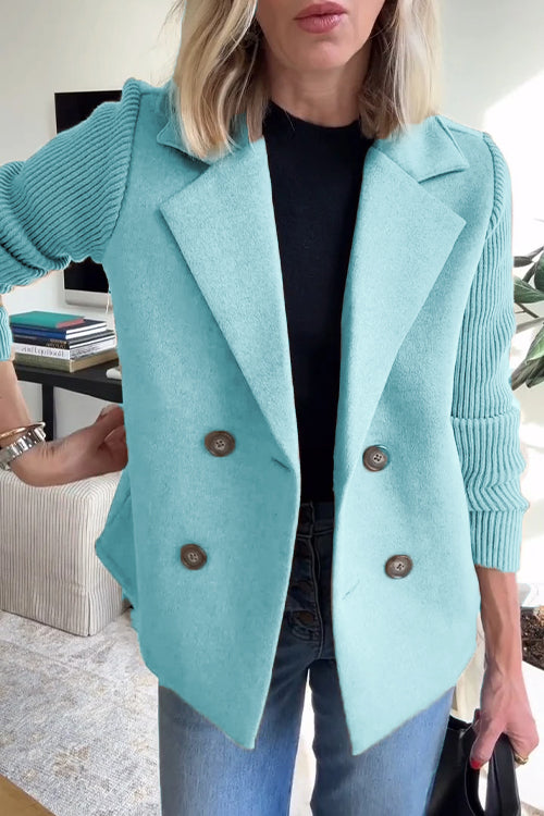 CHLOE – MODERN KNIT-SLEEVE BLAZER