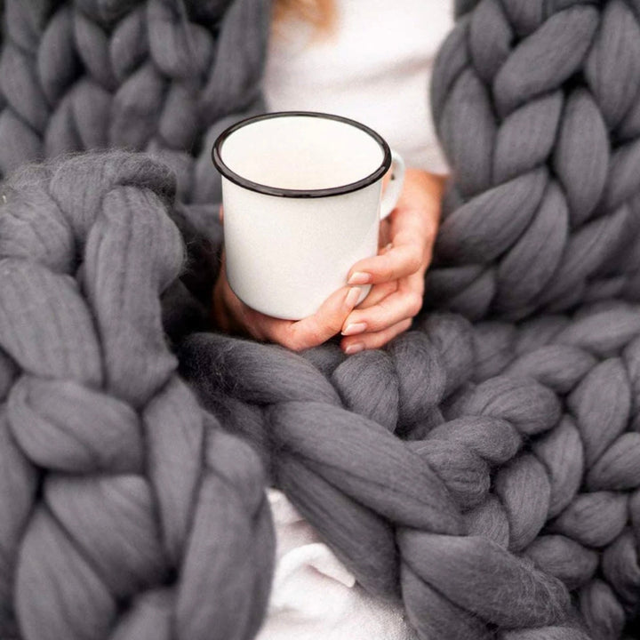 Handmade Chunky Blanket - Silva | Luxury Living Blanket