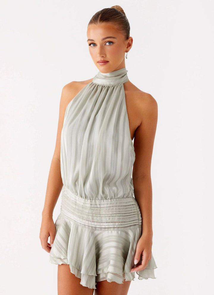 Gianna | Halter Lace Mini Dress