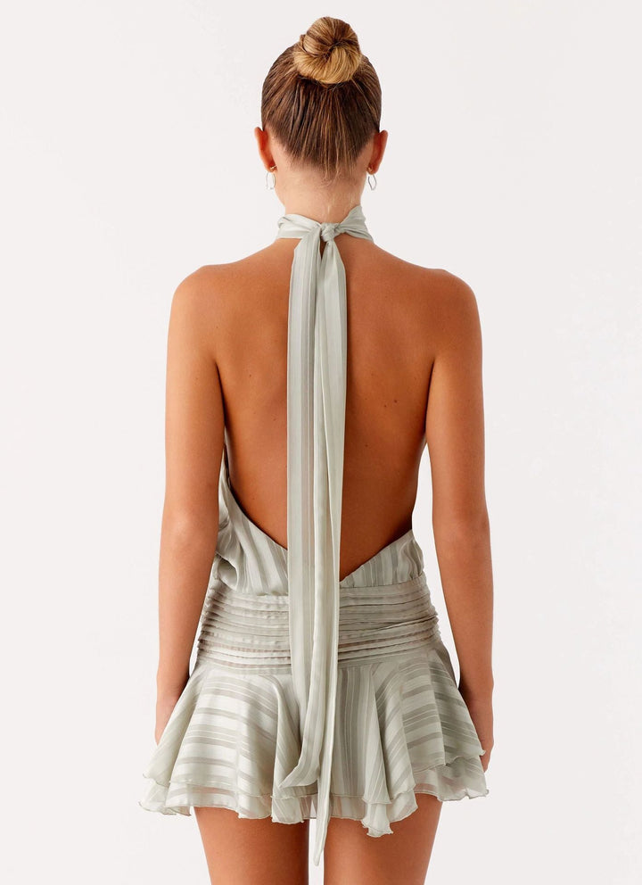 Gianna | Halter Lace Mini Dress