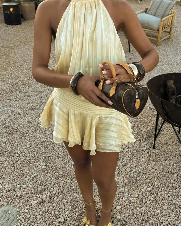 Gianna | Halter Lace Mini Dress