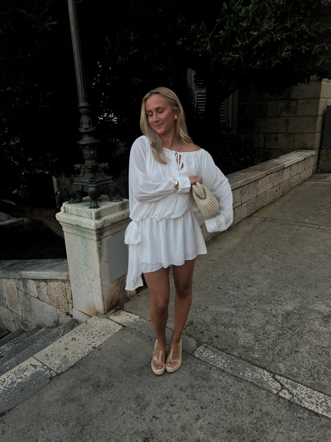 Aveline | Off-Shoulder Chiffon Dress