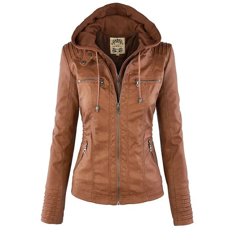 ENYA – WATERPROOF FAUX LEATHER JACKET