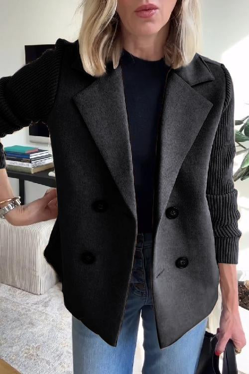 CHLOE – MODERN KNIT-SLEEVE BLAZER